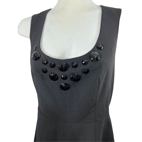 Express Black Sleeveless Cocktail Dress Size‎ 4 Party Date Night LBD Jeweled - Picture 6 of 11